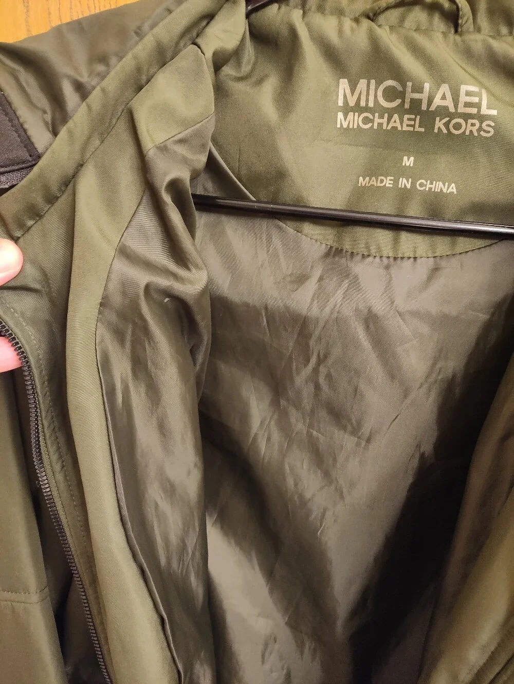 Michael Kors Olive Green Women's Hooded Anorak Jacket